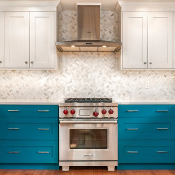 Bold & Blue Transitional Kitchen