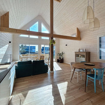 Maison en bois bord de mer