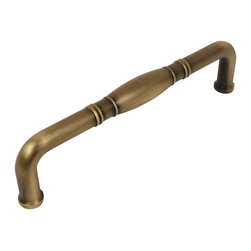Cosmas - Cosmas 4313-128BAB Brushed Antique Brass Cabinet Pull - Cabinet And Drawer Handle Pulls
