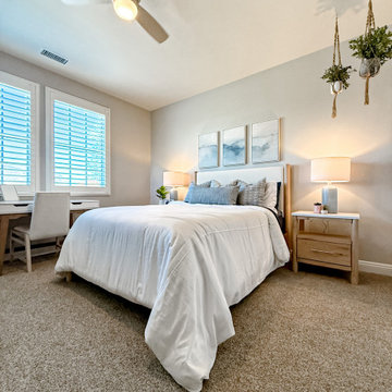 Guest Bedroom Redesign | Modern Textured Coastal Retreat