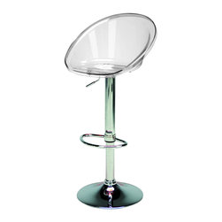 Modern Sphere Bar Stool | Crystal Clear (Set of 2) - Bar Stools And Counter Stools
