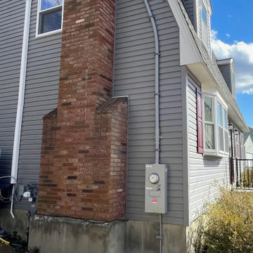 Service upgrades installed straight, plumb and ready for the utility
