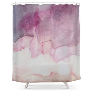 Bright Floral Shower Curtain Contemporary Shower Curtains By