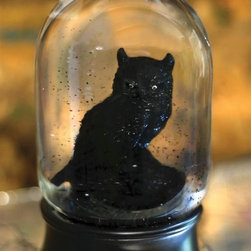 Sooty Owl Water Globe - Holiday Accents And Figurines