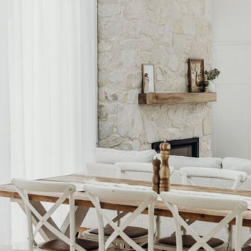 Irregular Foster Walling Interior Fireplace - Hampton Style Homes
