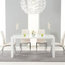 Carsen Dining Chairs, Ivory Faux Leather, Set of 2