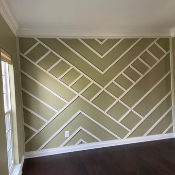The Palm's Family/ Geometry Accent Wall Design