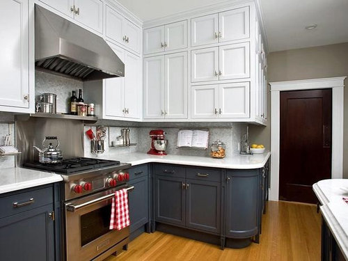 What To Do In Two Tone Kitchen With Floor To Ceiling Pantry