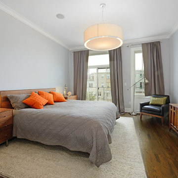 Contemporary townhouse centrally situated on one of Hoboken’s finest blocks.