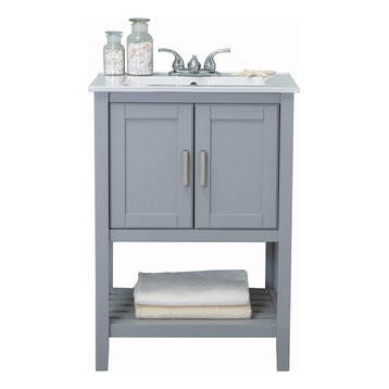 Legion Furniture Sink Vanity Without Faucet, 24", Gray