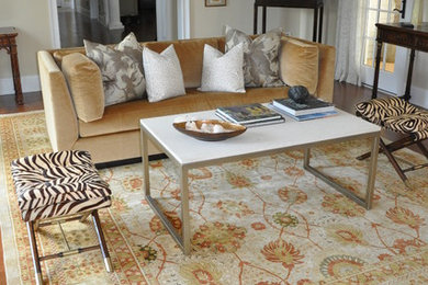 Inspiration for a transitional living room remodel in Boston