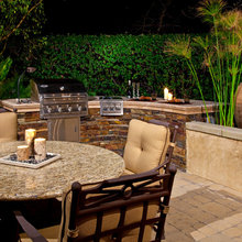 outdoor grilling area