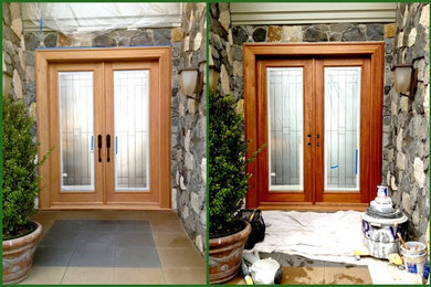 Inspiration for a contemporary entryway remodel in Seattle