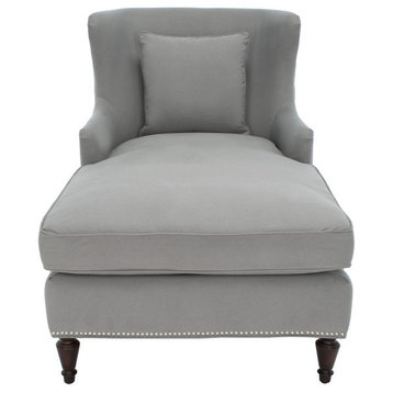 Safavieh Jamie Upholstered Chaise Lounge Granite