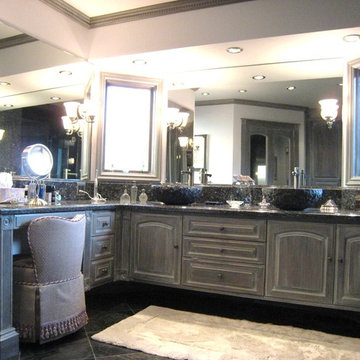 Distressed Master Bathroom Vanity