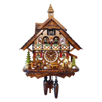 Wood Chopper Engstler Battery-Operated Cuckoo Clock- Full Size