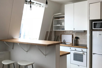 Réalisation d'une cuisine design.