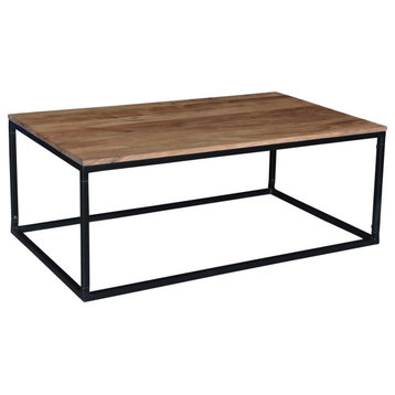 Athens Wood and Iron Coffee Table