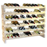 The Wine Rack Company - 72 Bottle 6-Shelf Stackable Wine Rack - No tools required to assemble this wine rack. Stack multiple sets for more storage. Each set holds 72 750ml bottles.