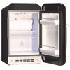 50'S Retro Style Mini Refrigerator, Black, Right Hand Hinge
