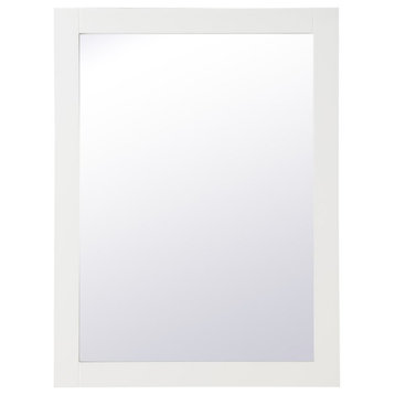 Elegant Decor VM22736WH Aqua Rectangle Vanity Mirror, 27", White