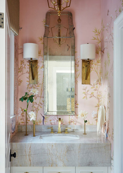 Transitional Bathroom by MuralSources