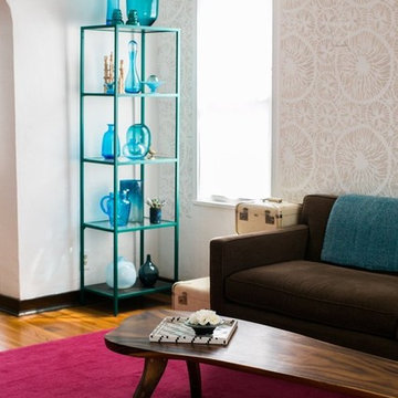 Kim Myles Stenciled Living Room