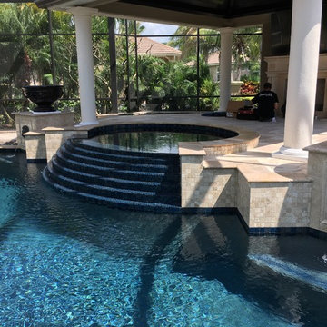 Gold Iridescent Steel Blue Pool and Spa