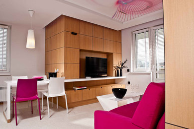 Example of a trendy living room design in Other