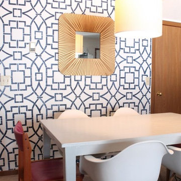 Tea House Trellis Stenciled Dining Room
