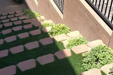 Wall block steps with grass, Las Vegas NV