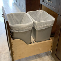Double roll-out waste container cabinet with automated Servo feature - Products