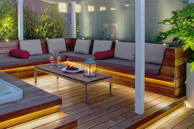 Tropical deck in London.