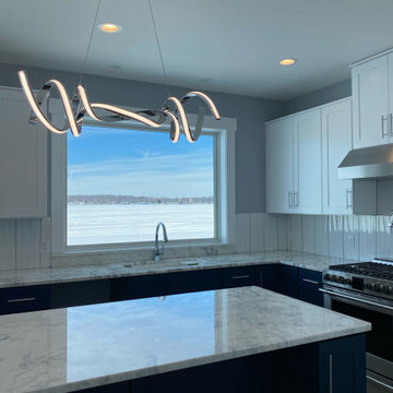 Navy Blue Shaker Cabinets