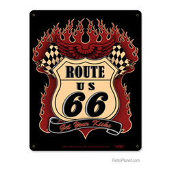 Route 66 Get Your Kicks Metal Sign | Highway Tin Signs | RetroPlanet.com - Novelty Signs