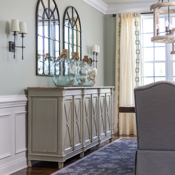 Double Arched Mirrors Dining Room