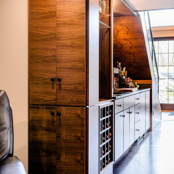 Modern Rustic Luxury Finished Basement in Richfield, Ohio