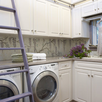 California Mediterranean Estate Laundry Room