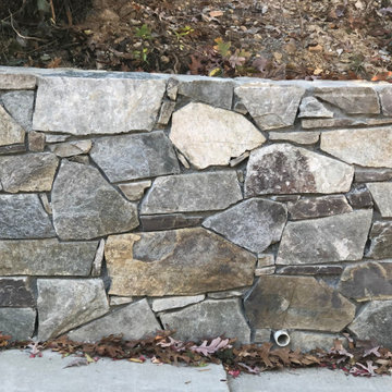 Building Stone Dry Stack Retaining Wall in Takoma Park MD