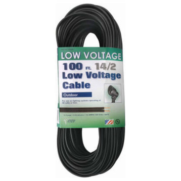 Coleman 55213243 Low Voltage Circuit Lighting Cable, Black, 14/2, 100', 30V