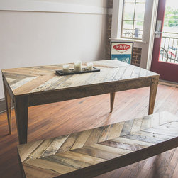 Handmade Chevron Design Dining Table - Products