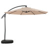 GDF Studio Sahara Outdoor Water Resistant Canopy With Plastic Base Aluminum Pole, Sand