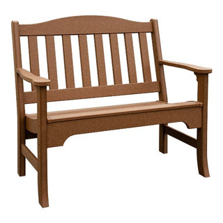 Outdoor Poly Lumber Avonlea Garden Bench, 42 Inch - Contemporary ...
