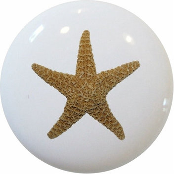 Starfish Nautical Ceramic Cabinet Drawer Knob