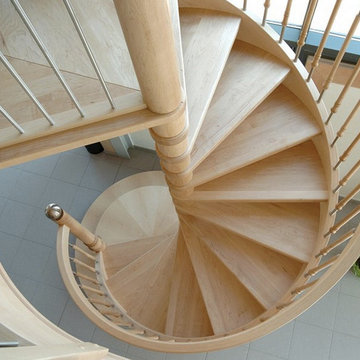 Spindeltreppen Ansicht von oben