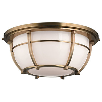 Hudson Valley Lighting 4115 Conrad 3 Light 16"W Flush Mount Bowl - Aged Brass