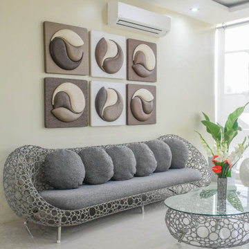Bubbler Gray Rattan Sofa