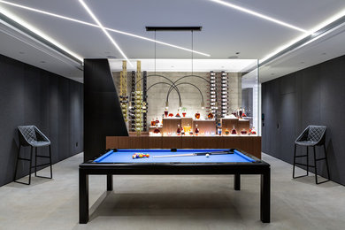 Large trendy wine cellar photo in Vancouver