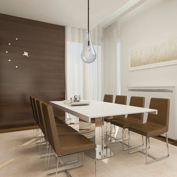 Terra 1-Light Polished Chrome & Twine Wrapped Hanging Rod Pendant