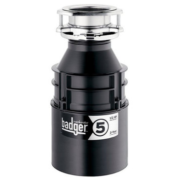 InSinkErator BADGER-5 Continuous Feed Food Waste Garbage Disposal, 1/2 HP